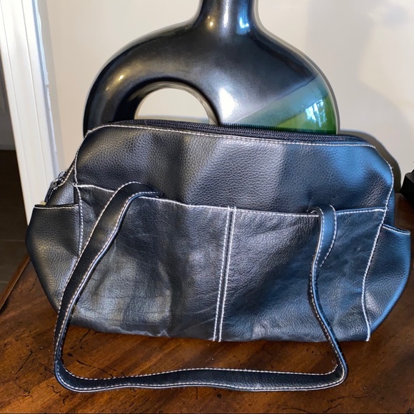 NWOT Kasper Vintage Two Strap Genuine Leather Handbag - Picture 2 of 8